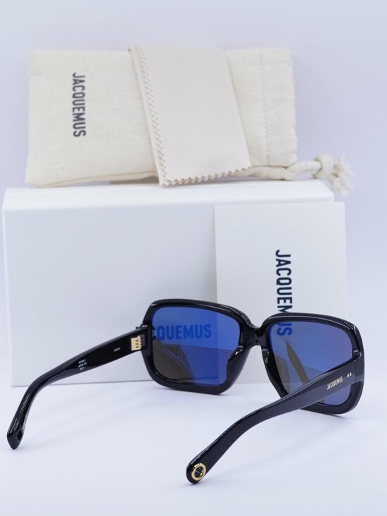 Jacquemus CABANA JAC/86 C1 Square Sunglasses - Shiny Black\\Grey main image 5